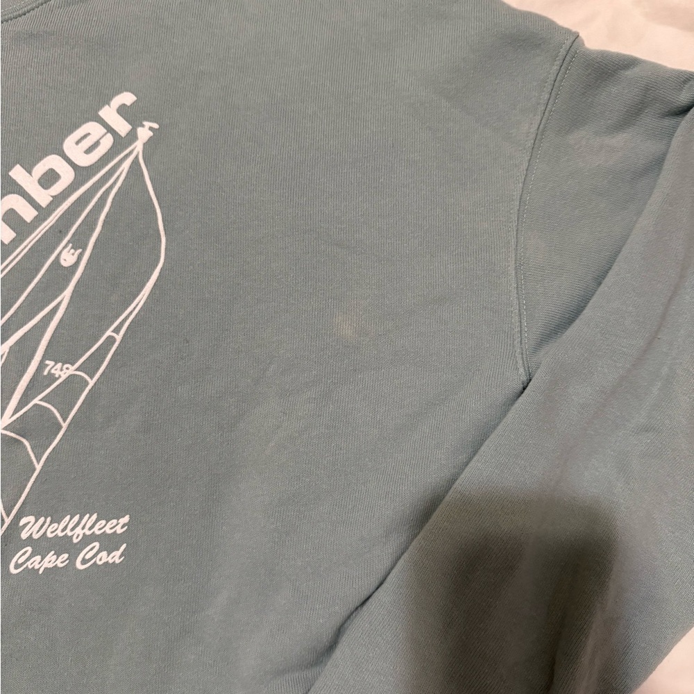 Beachcomber Large Sea Foam Green Cropped Crewneck Sweatshirt - Picture 8 of 11